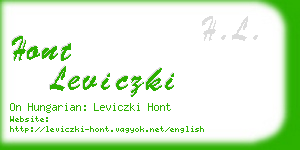 hont leviczki business card